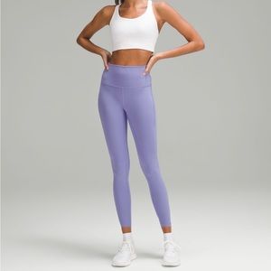 Lululemon Size 4 Wunder Train 25” with pockets Dark Lavendar. Used ONCE